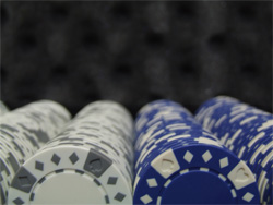 blue and white chips